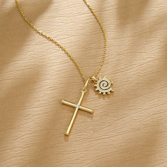 Radiant Light Cross Necklace