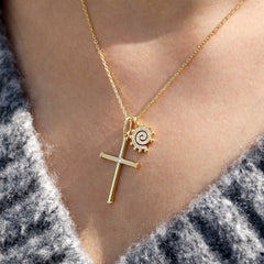 Radiant Light Cross Necklace