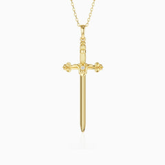 Verity Sword Cross Pendant Necklace