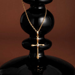 Fluid Cross Pendant Necklace