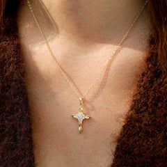 Vine Cross Pendant Necklace