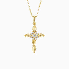 Vine Cross Pendant Necklace