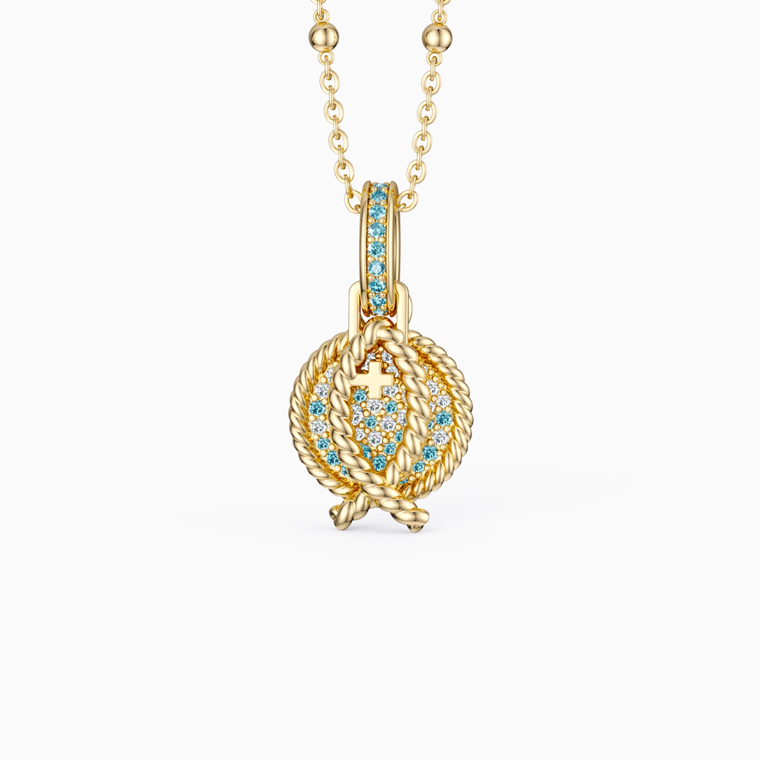 Gradient Jesus Fish Necklace