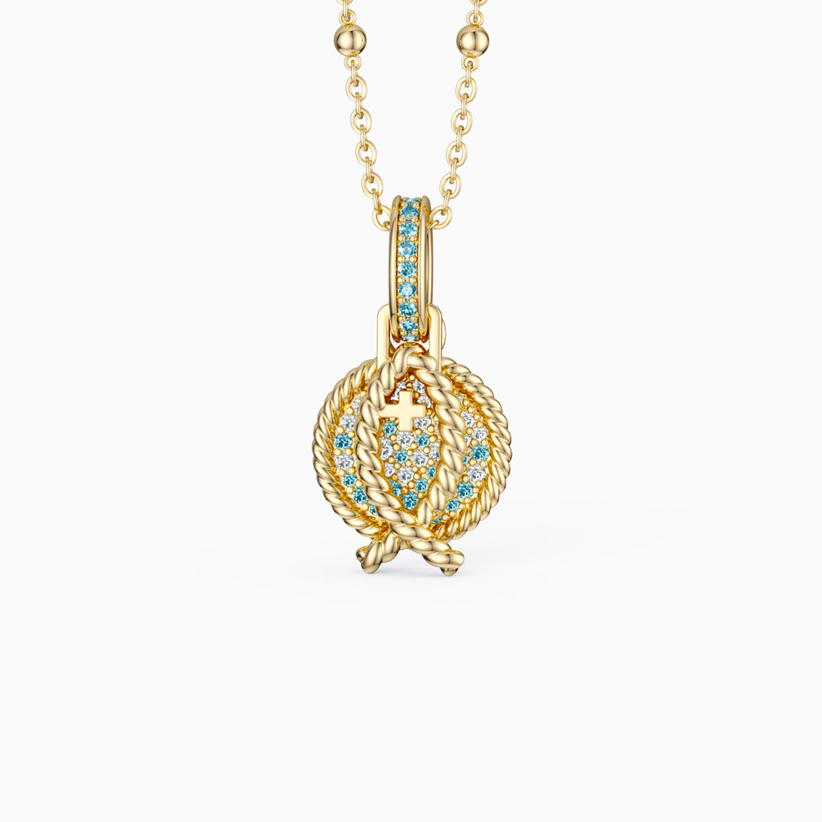 Gradient Jesus Fish Necklace