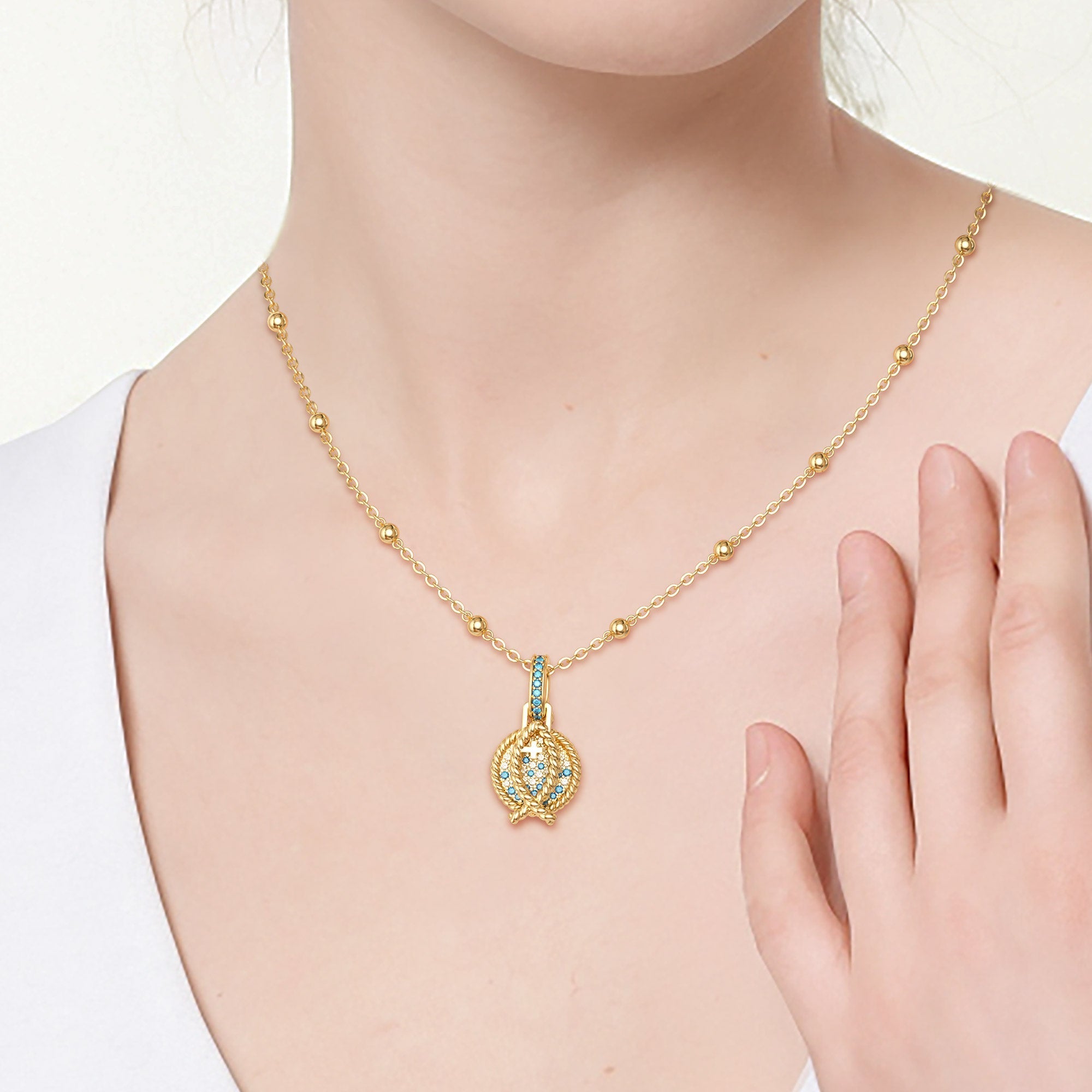 Gradient Jesus Fish Necklace