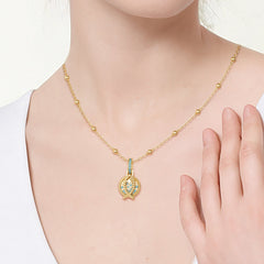 Gradient Jesus Fish Necklace