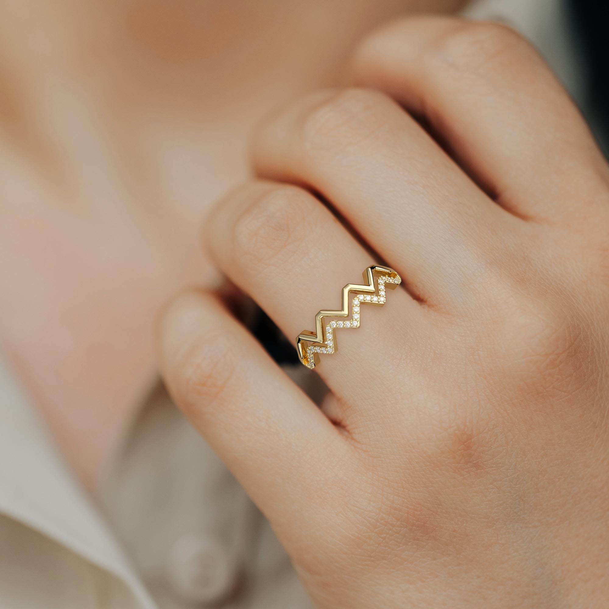 Highs And Lows Wave Ring