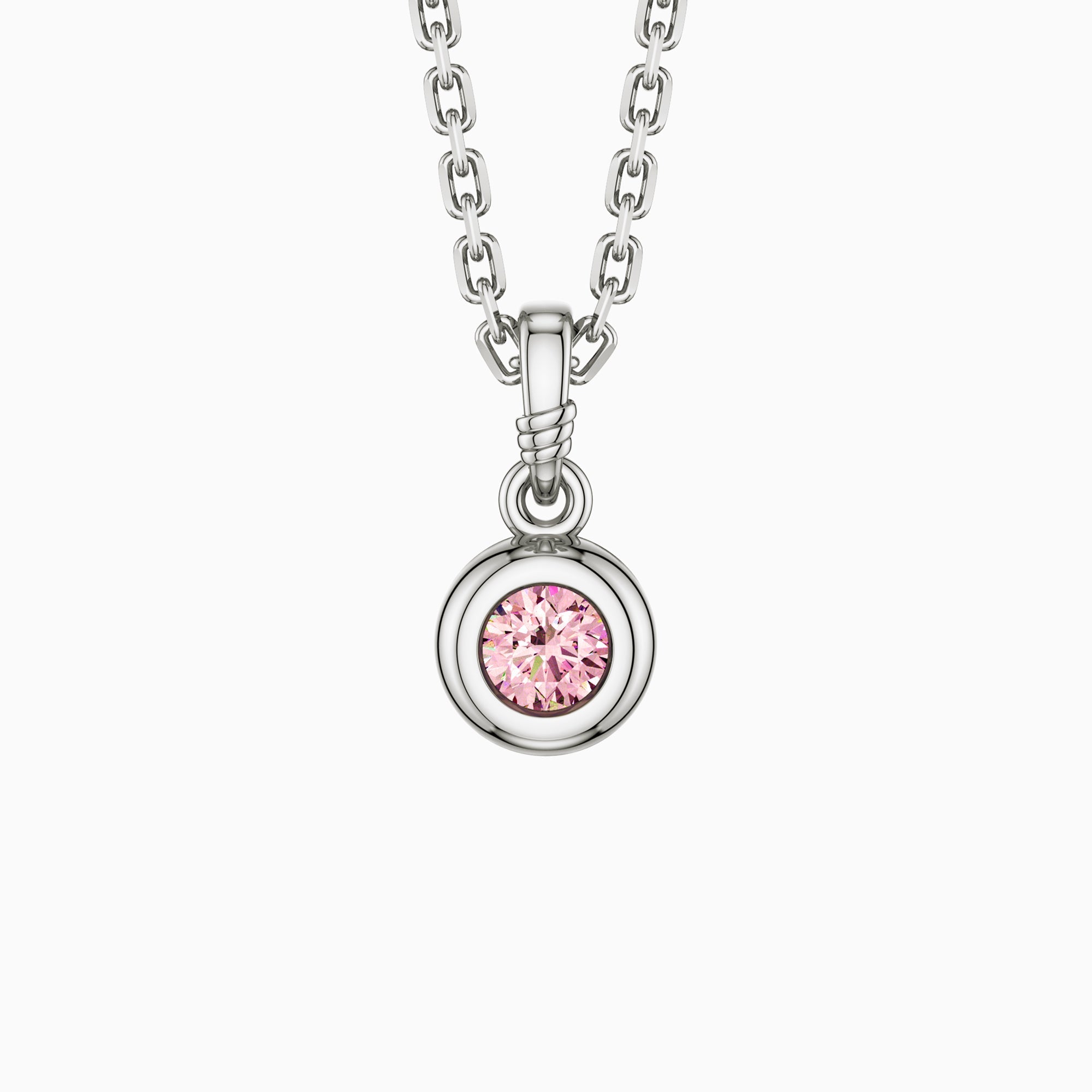 Bubble Knot October Birthstone Charm Pendant