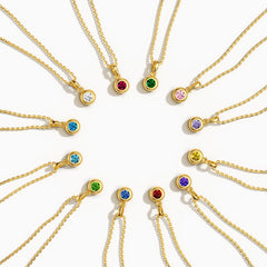 Bubble Knot Birthstone Charm Pendant