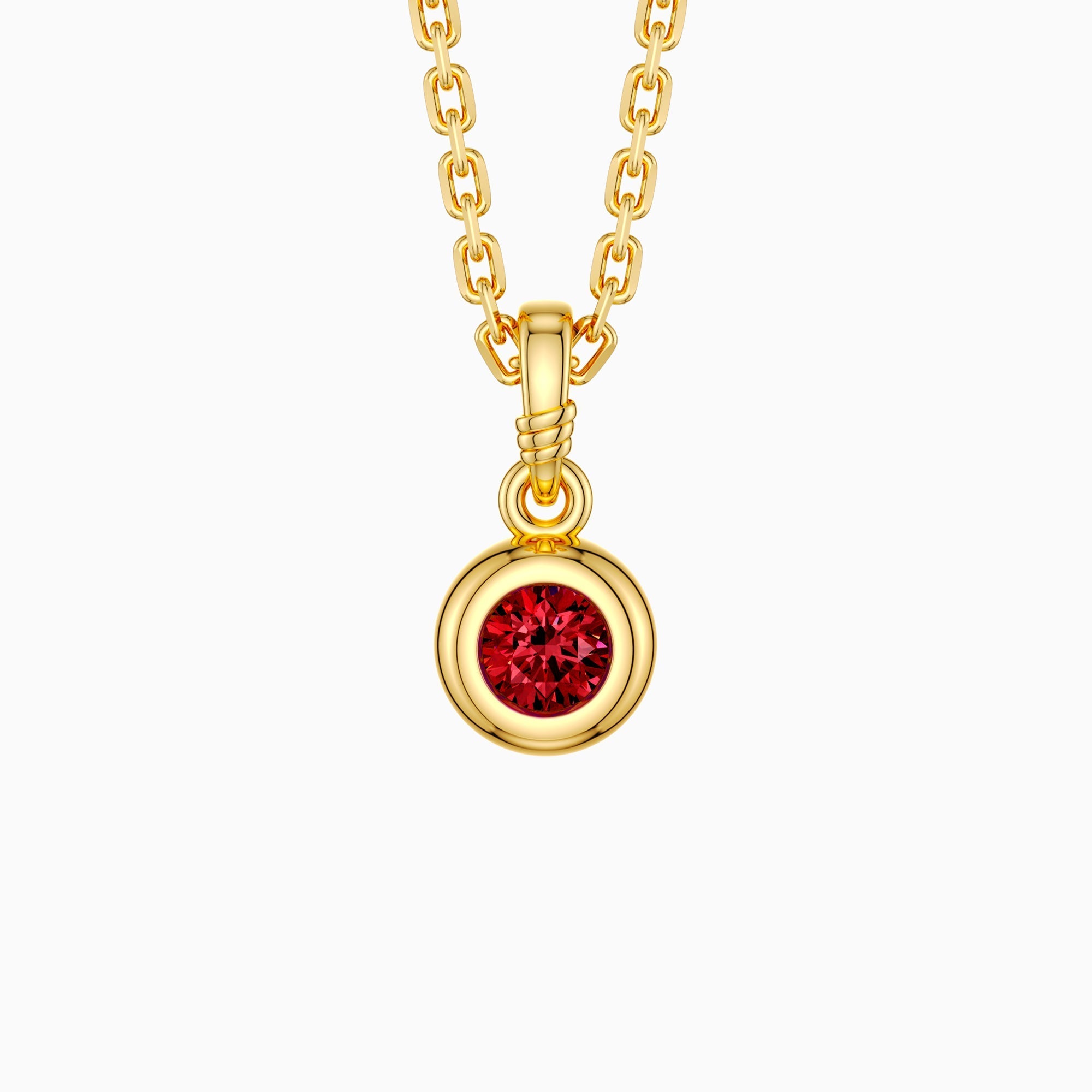Bubble Knot January Birthstone Charm Pendant