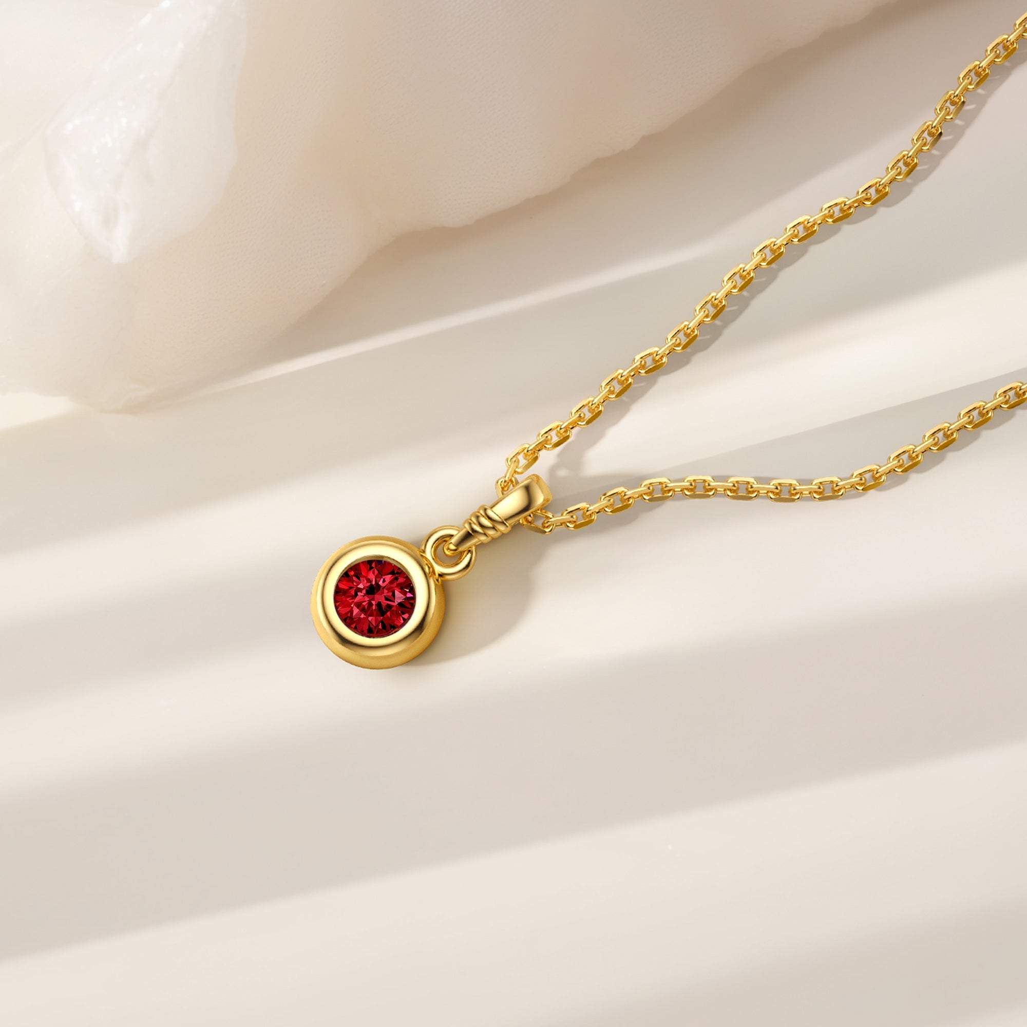 Bubble Knot January Birthstone Charm Pendant