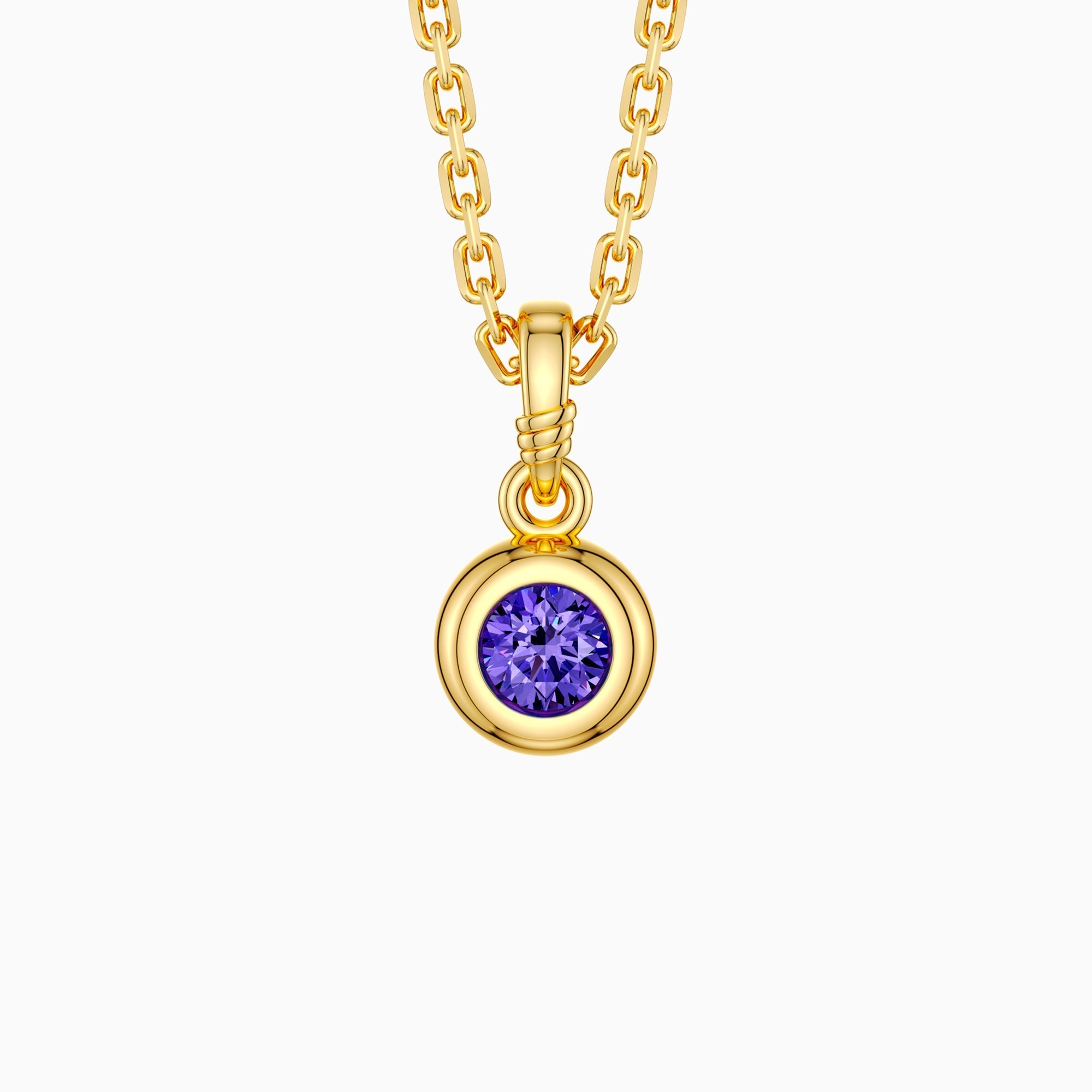 Bubble Knot February Birthstone Charm Pendant