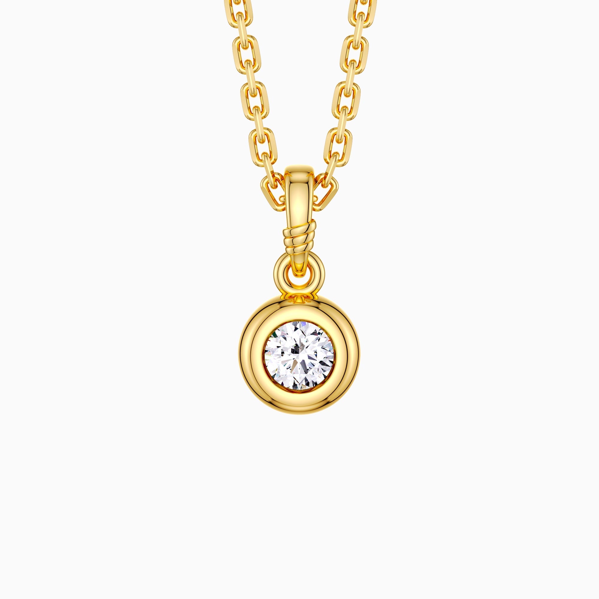 Bubble Knot April Birthstone Charm Pendant