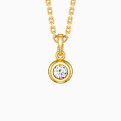 Bubble Knot April Birthstone Charm Pendant