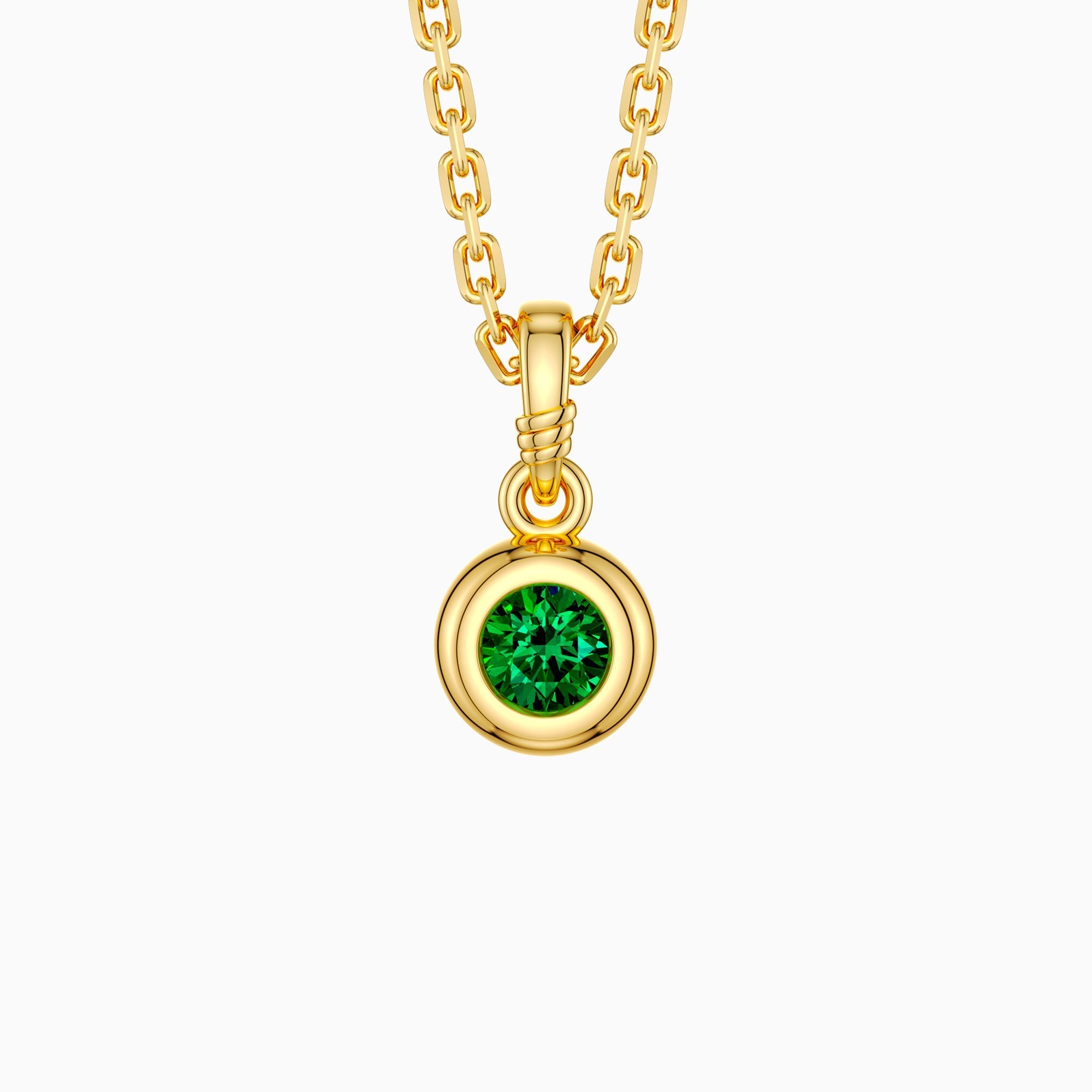 Bubble Knot May Birthstone Charm Pendant