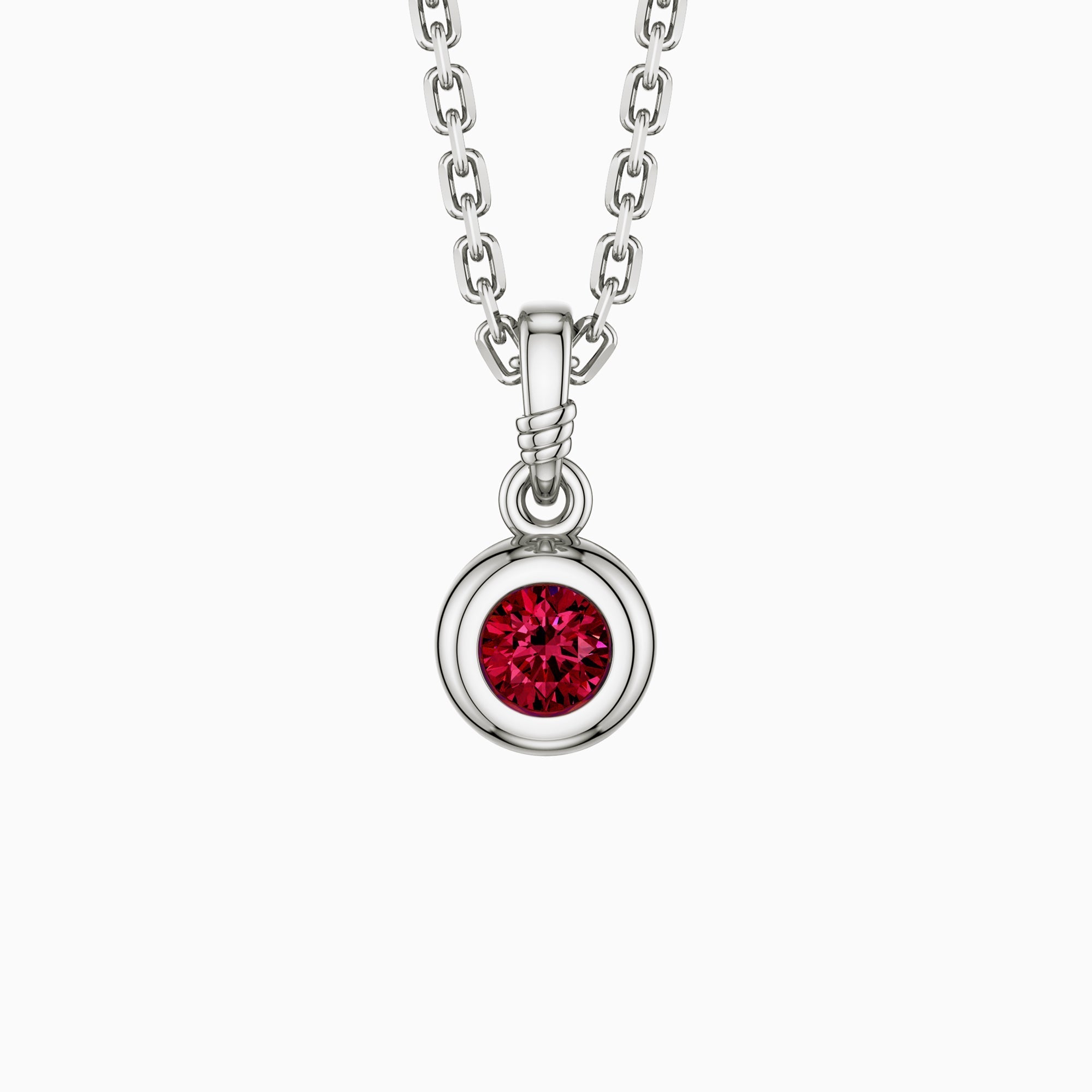 Bubble Knot July Birthstone Charm Pendant