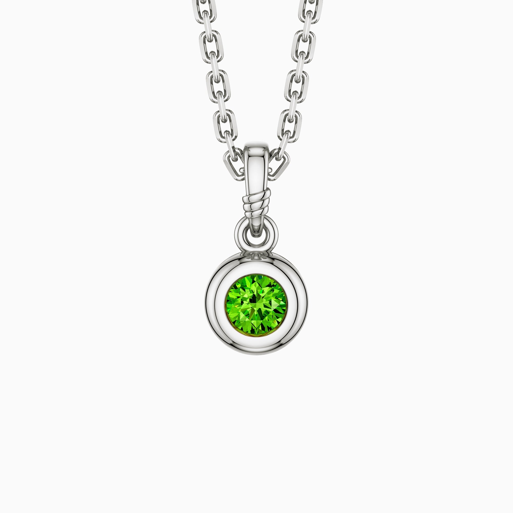 Bubble Knot August Birthstone Charm Pendant