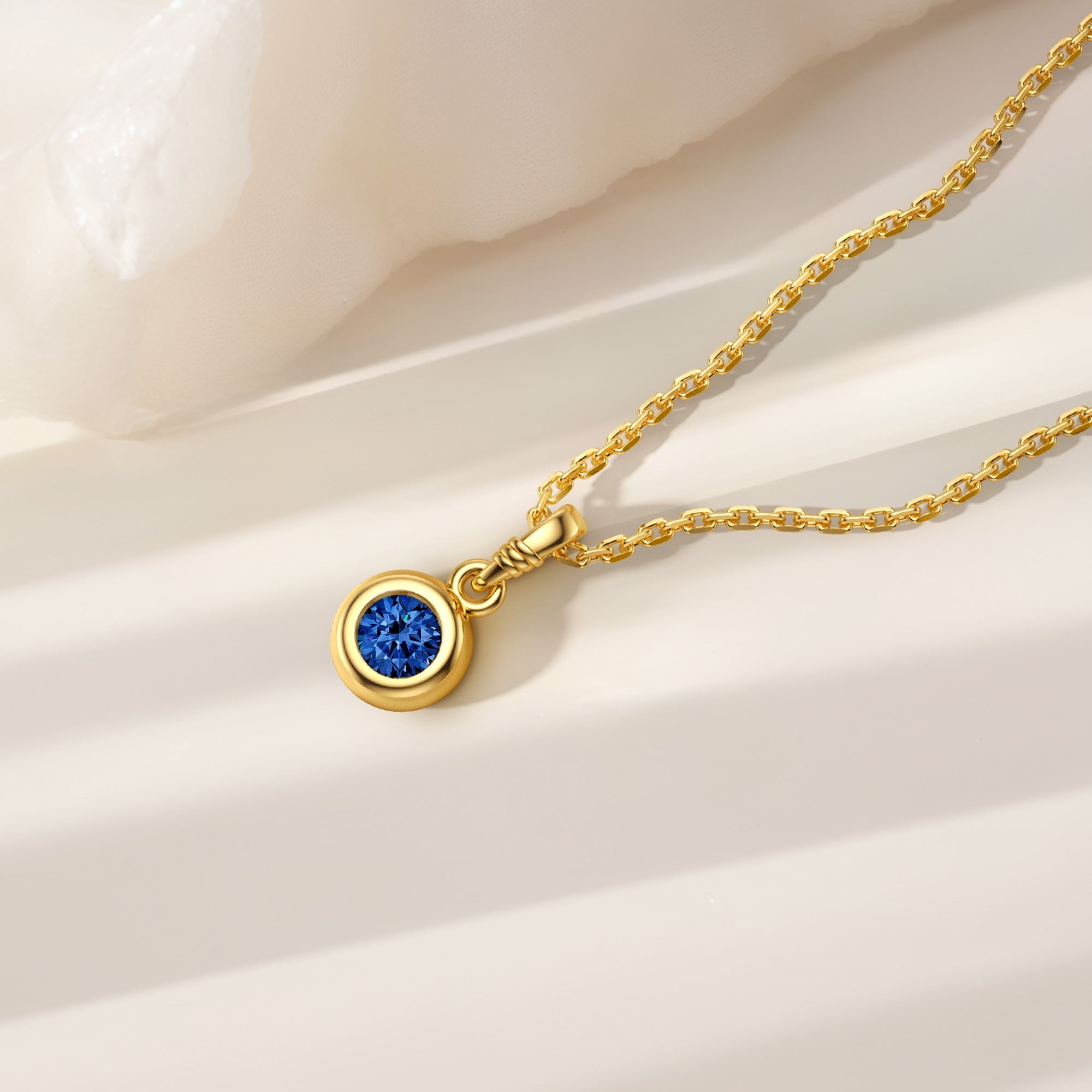 Bubble Knot September Birthstone Charm Pendant