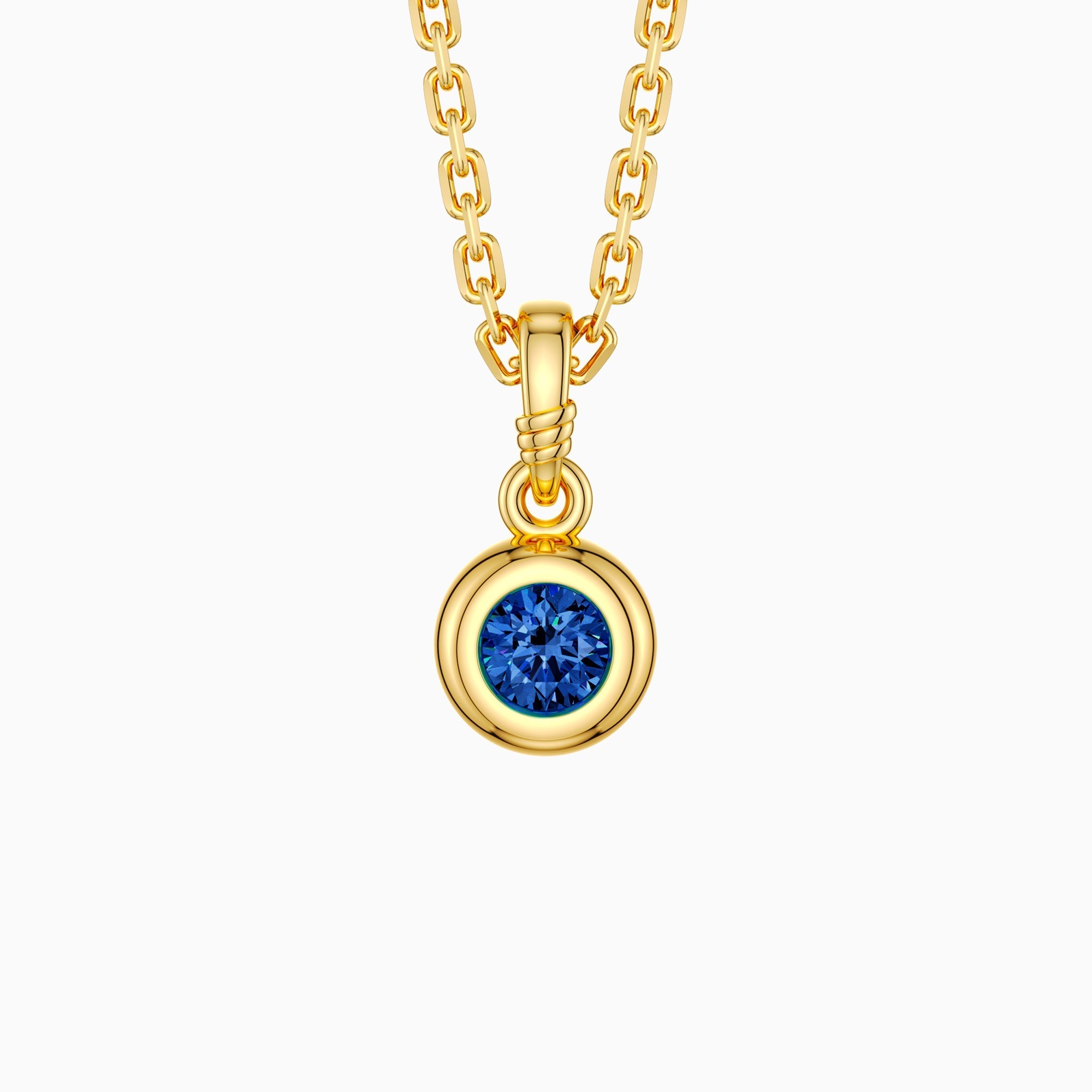 Bubble Knot September Birthstone Charm Pendant
