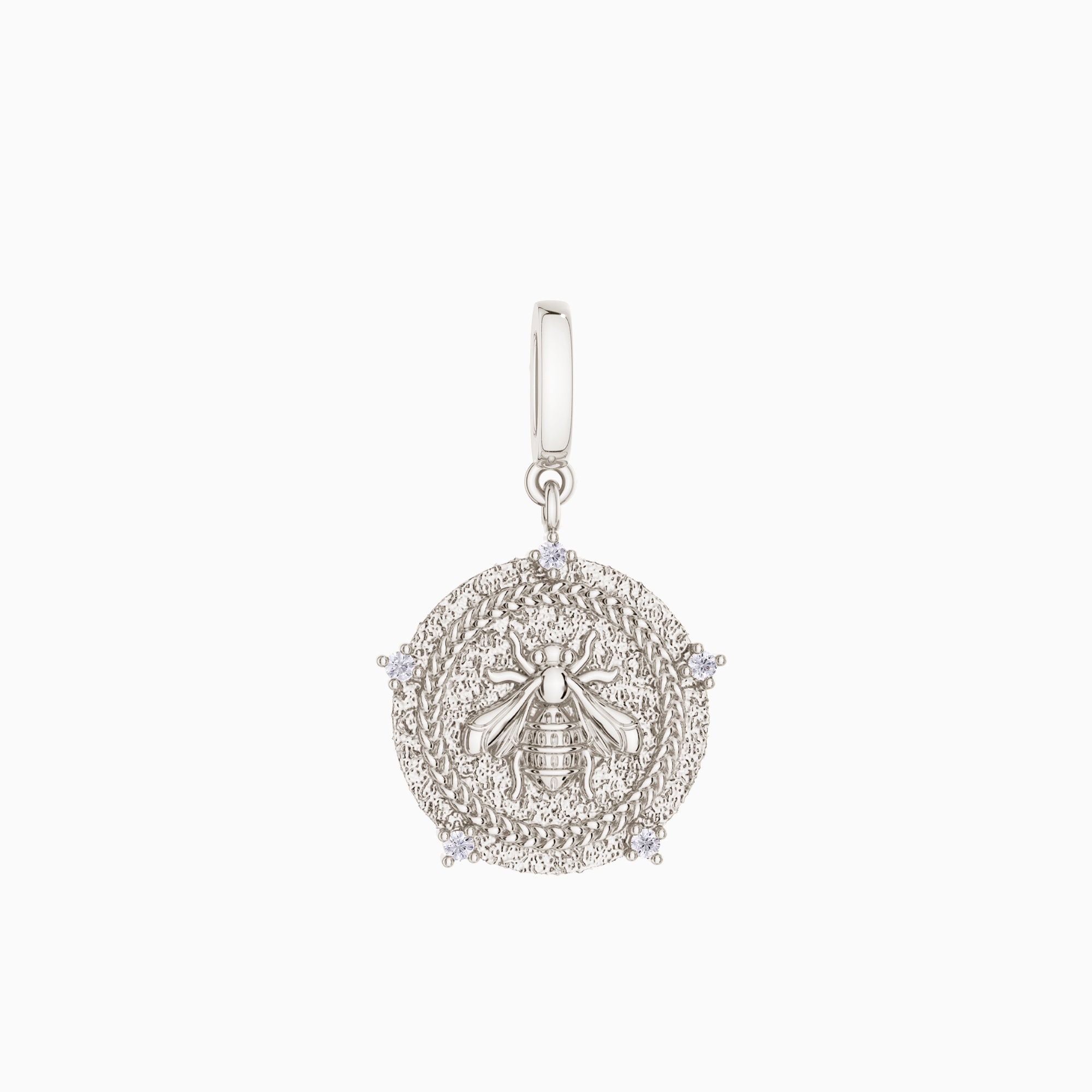 Queen Bee Charm Coin Pendant