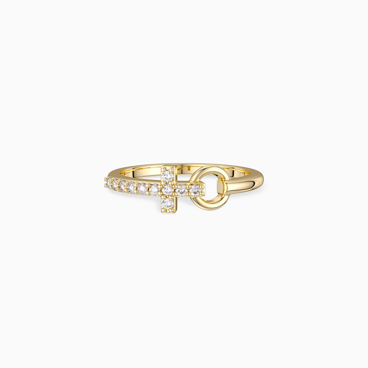 Pray Cross And Circle Ring