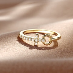 Pray Cross And Circle Ring