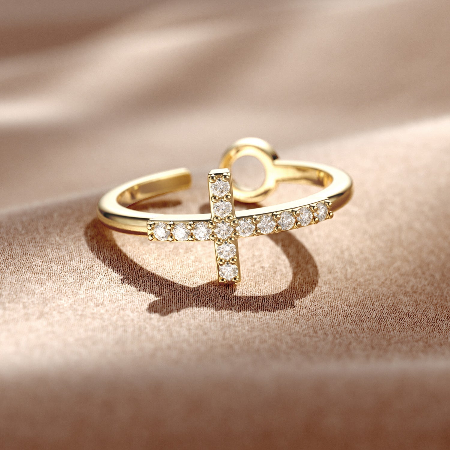 Divine Infinity Cross Ring