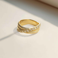 Sterling Silver Double Band Knot Ring