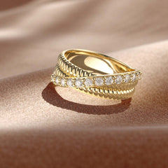 Sterling Silver Double Band Knot Ring