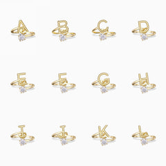 Letter Strand Knot Ring