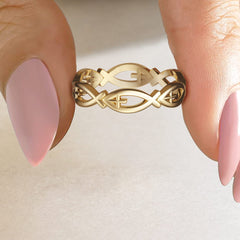 Jesus Fish Eternity Ring