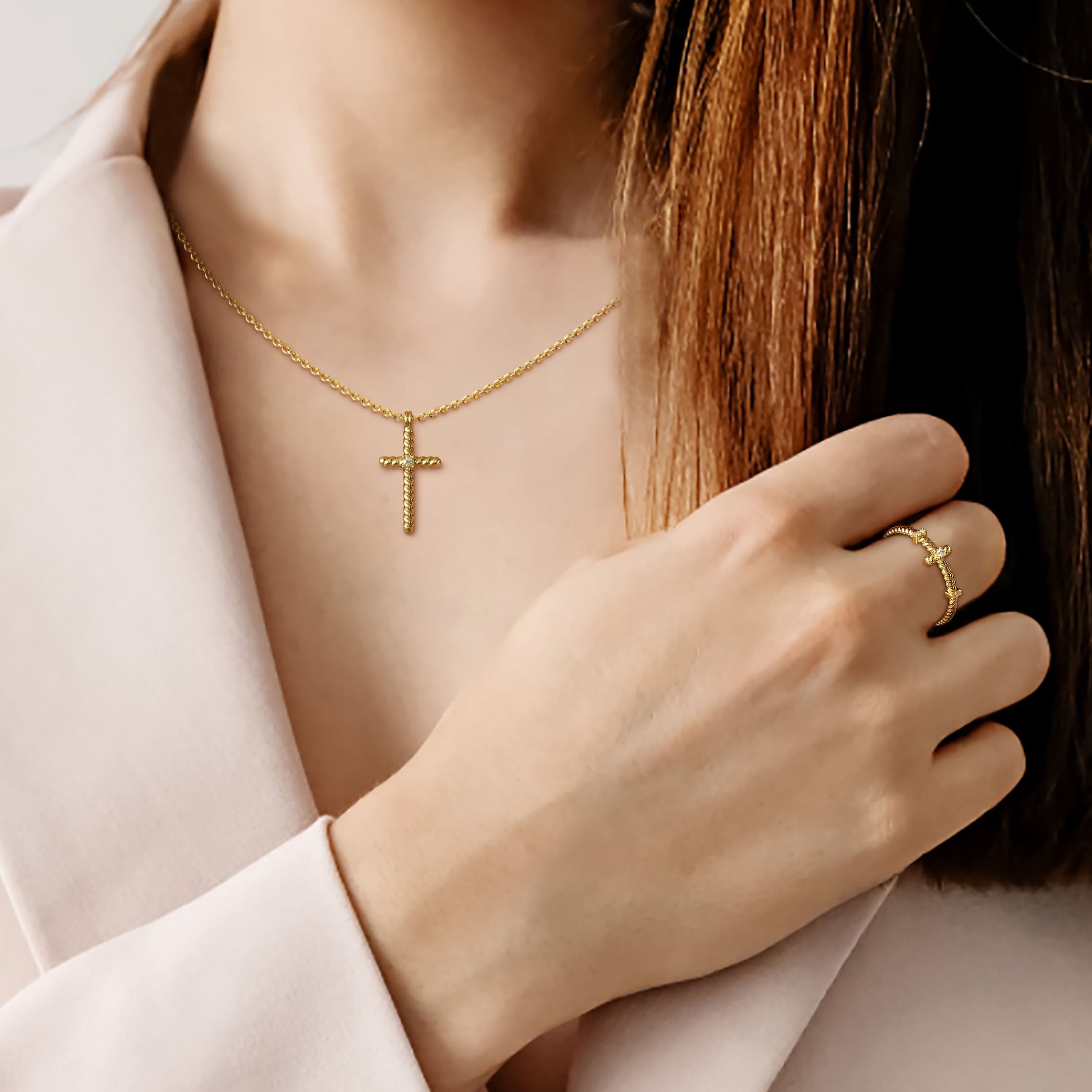 Rope Cross Stack Ring