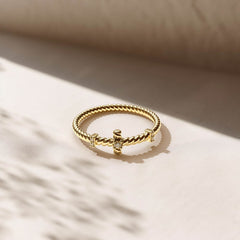 Rope Cross Stack Ring