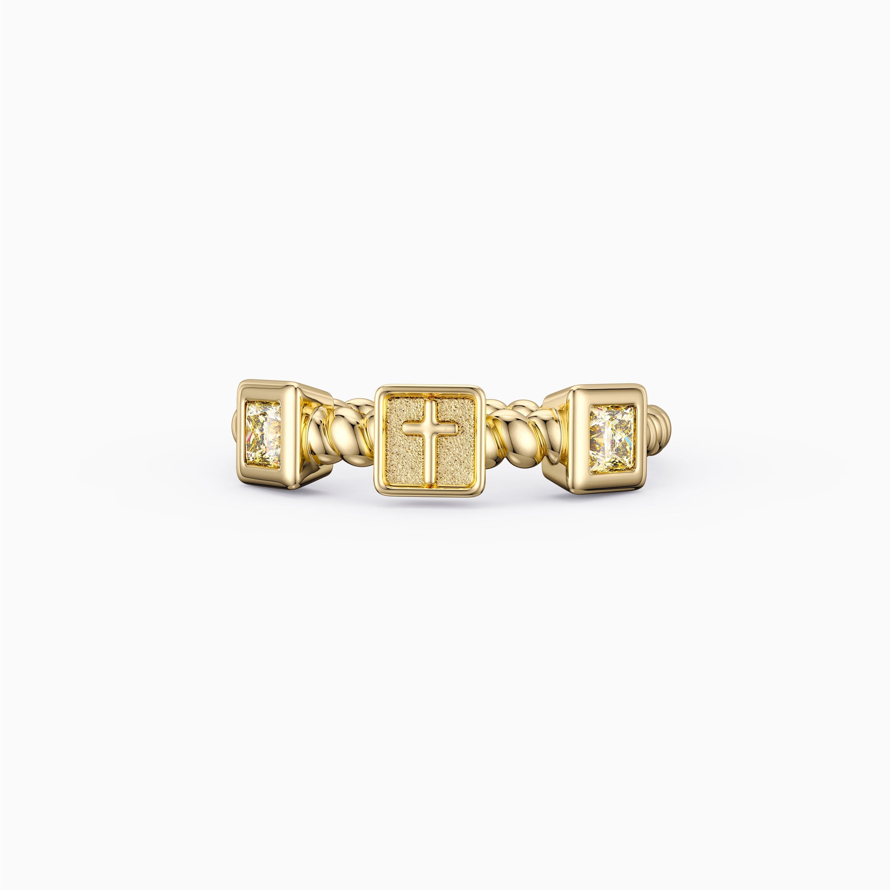 Cross Twine Stackable Ring