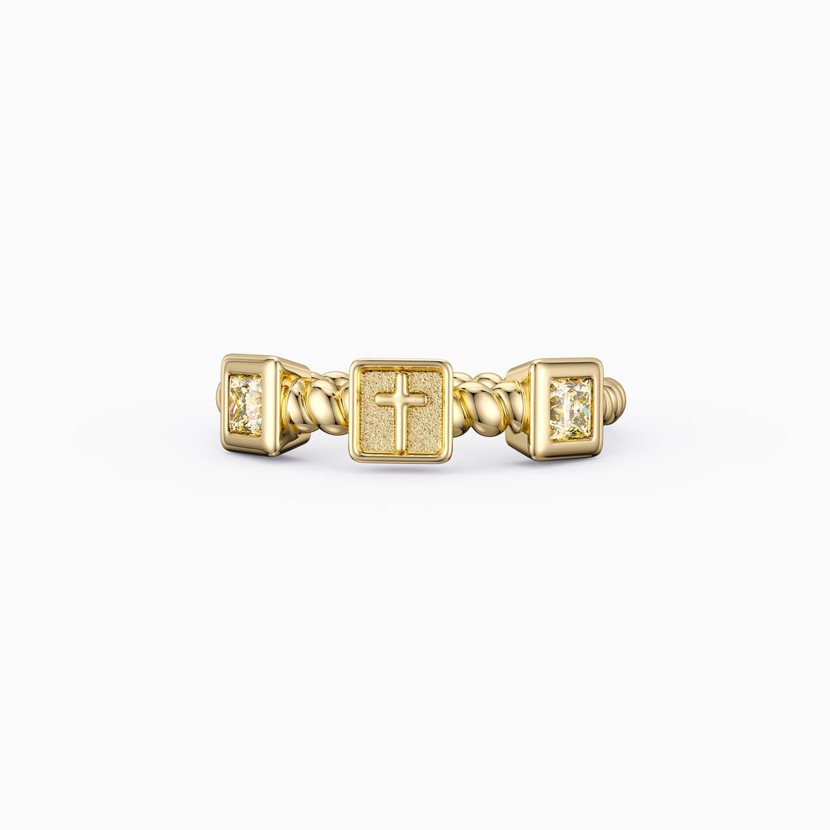 Cross Twine Stackable Ring
