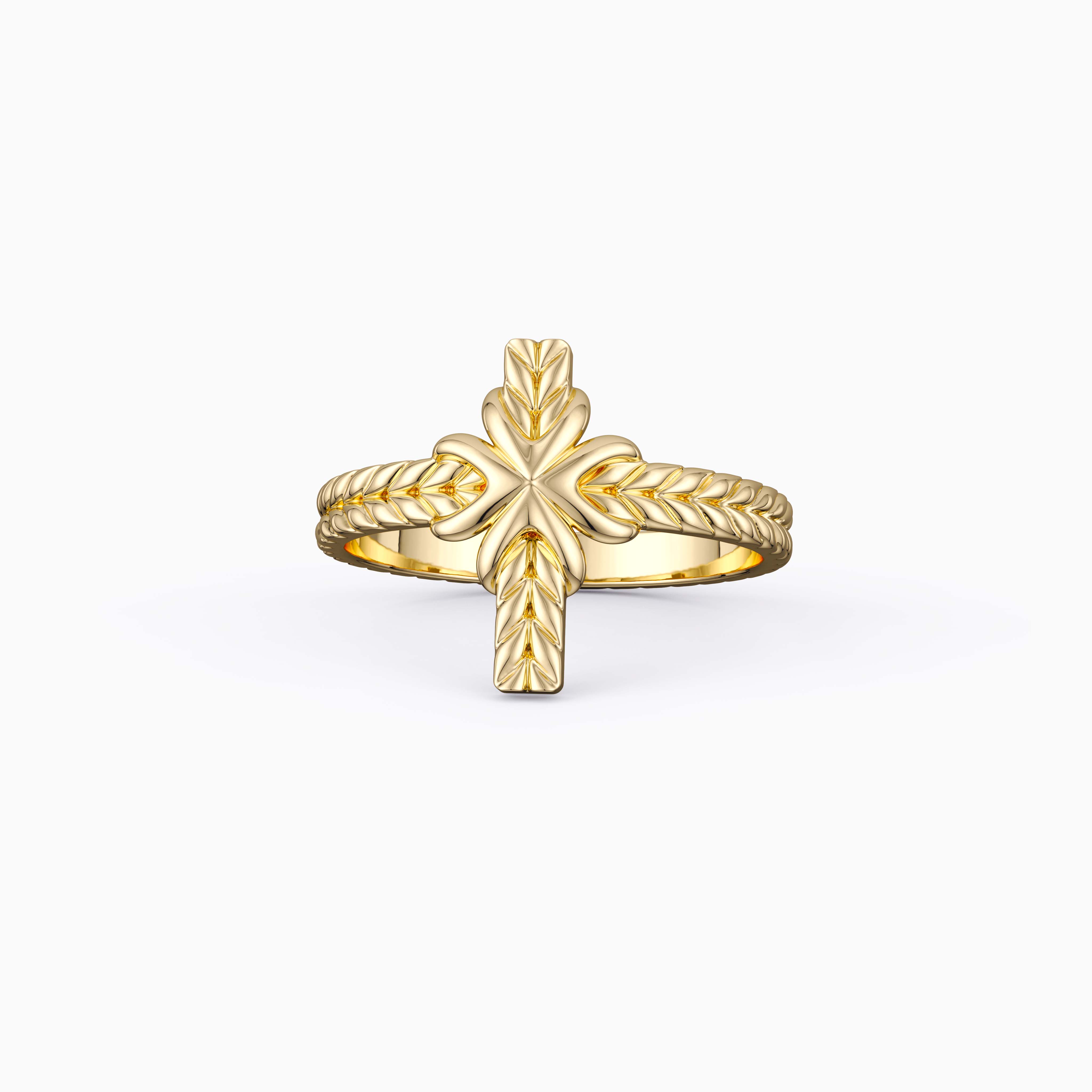 Devout Cross Stack Ring