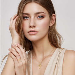 Cord X Cross Stackable Ring