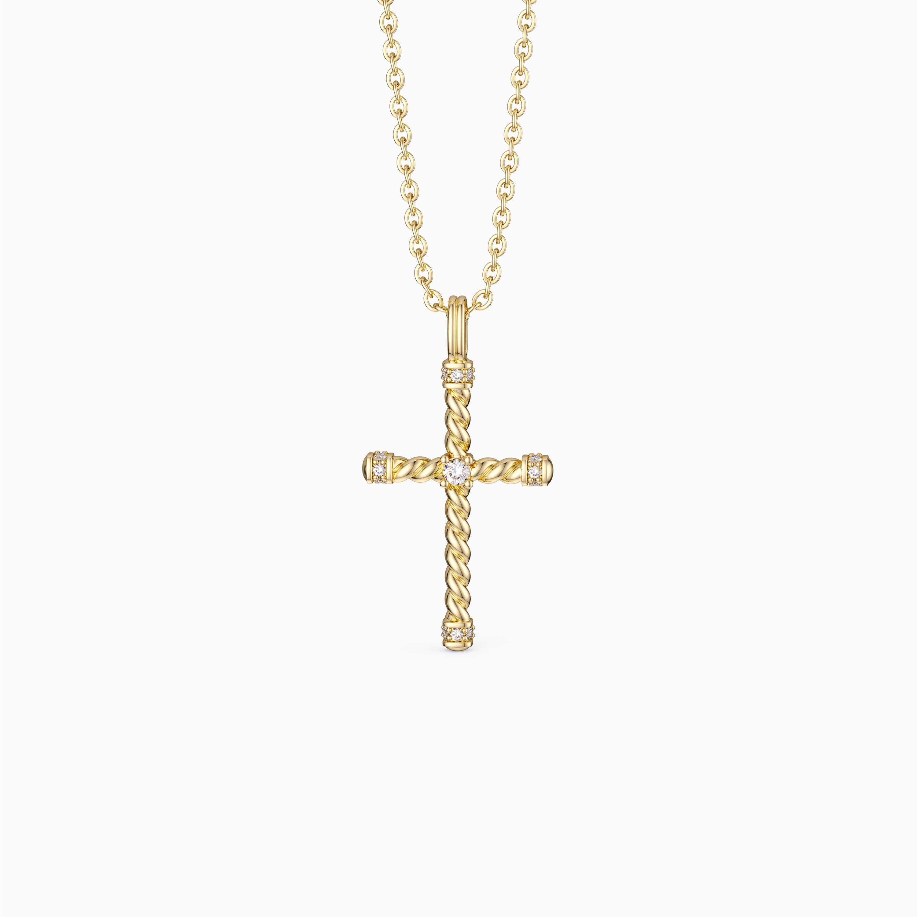 Zircon Cross Necklace