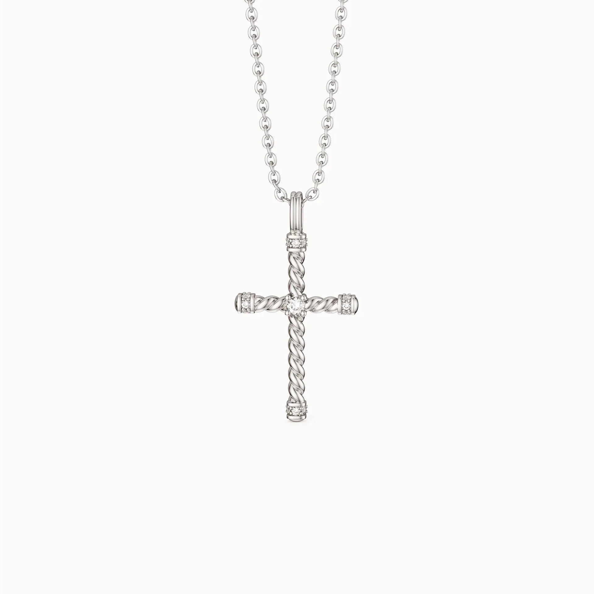 Zircon Cross Necklace