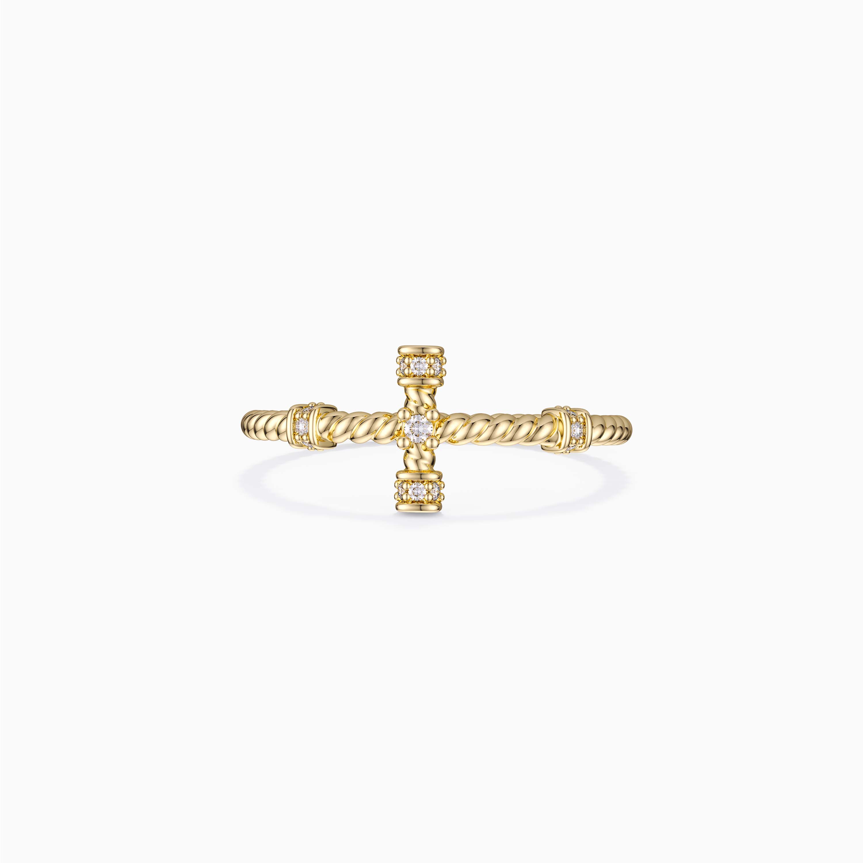 Zircon Cross Stack Ring