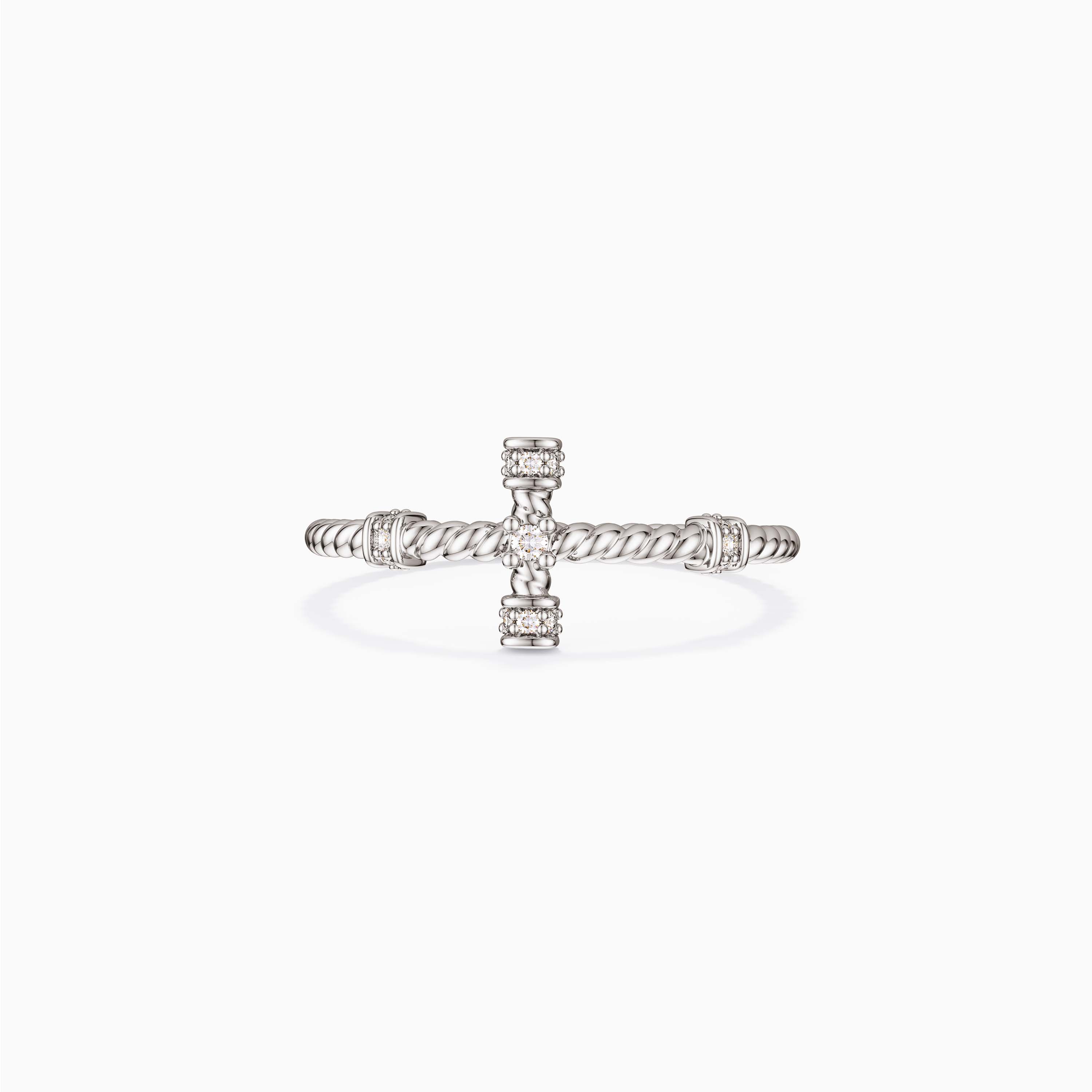 Zircon Cross Stack Ring