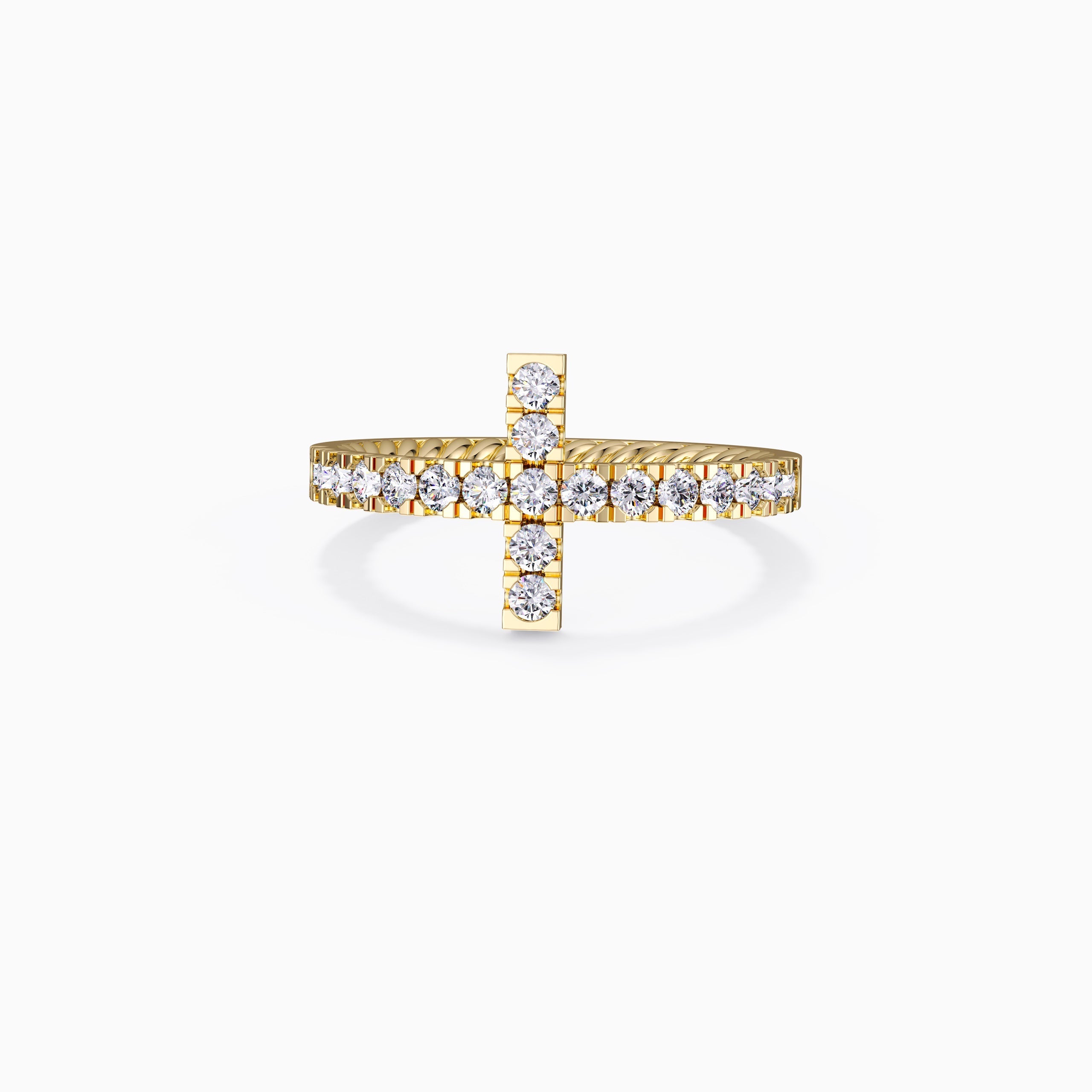 Pavé Cross Stack Ring