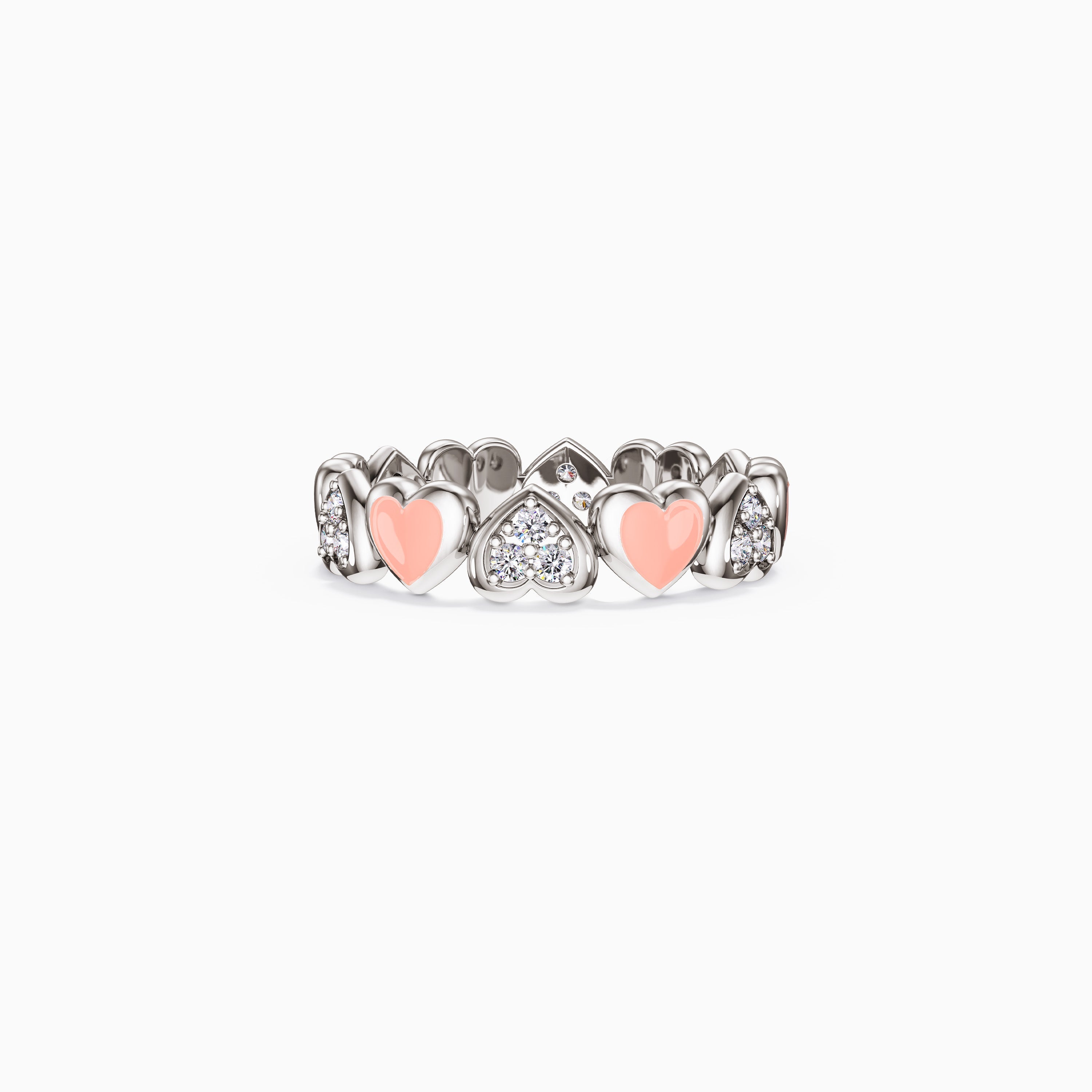 Eternity Heart Station Stackable Ring