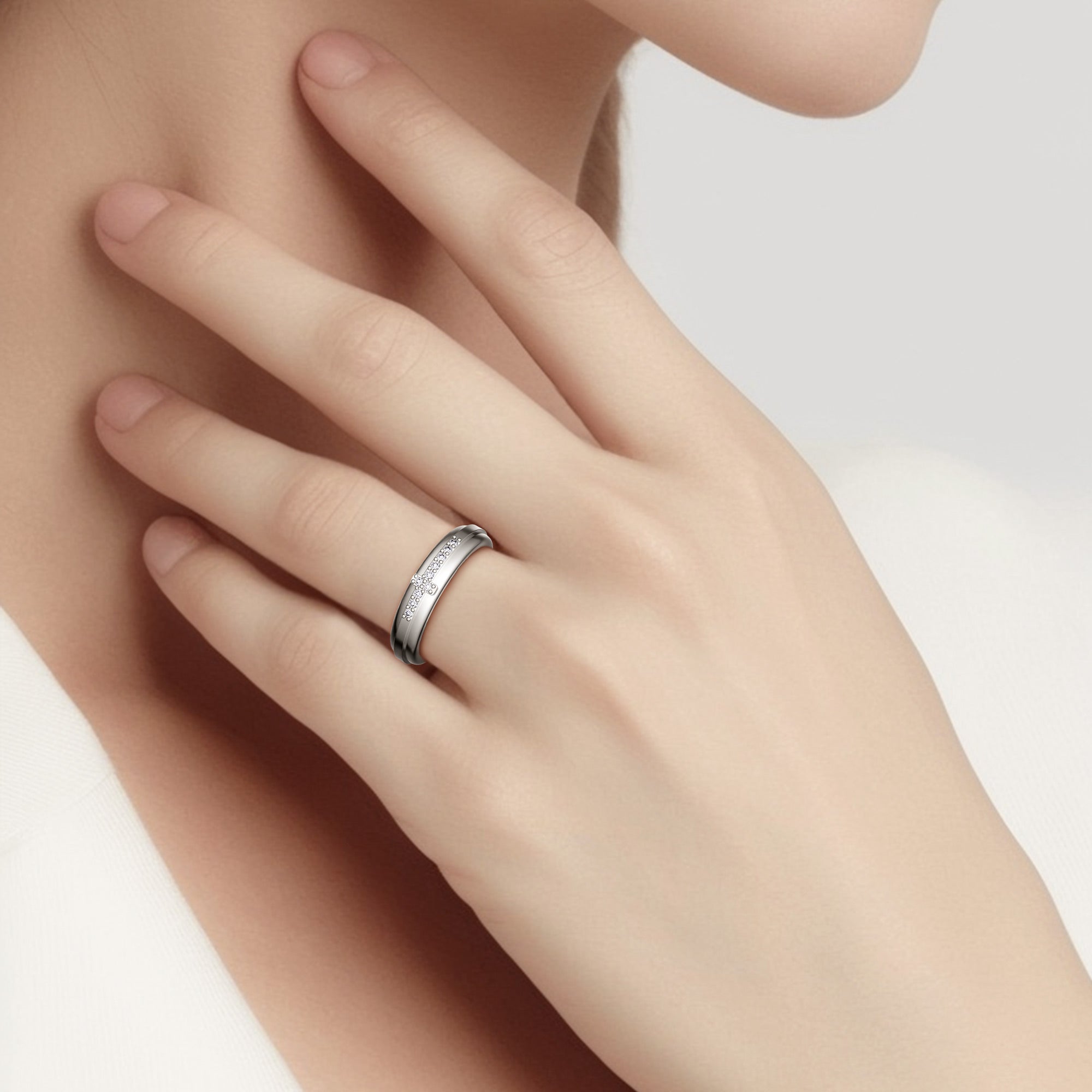 Cross Pray Bands Ring