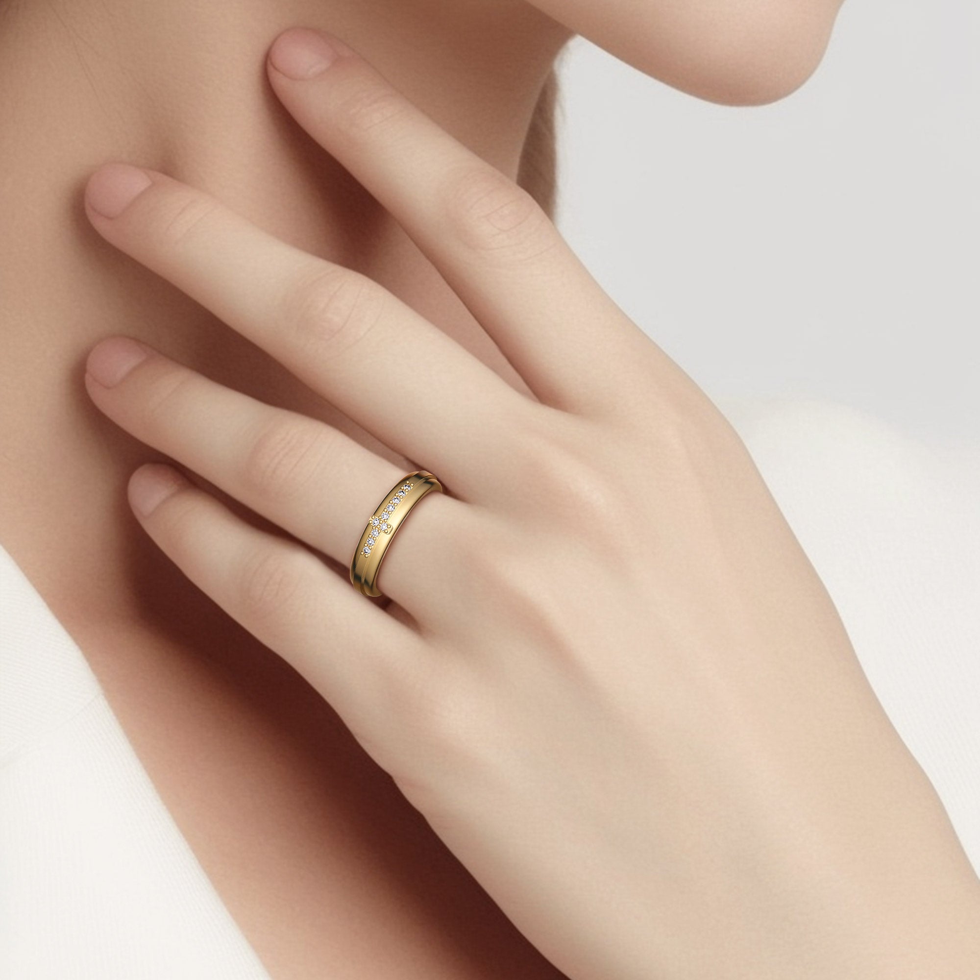 Cross Pray Bands Ring