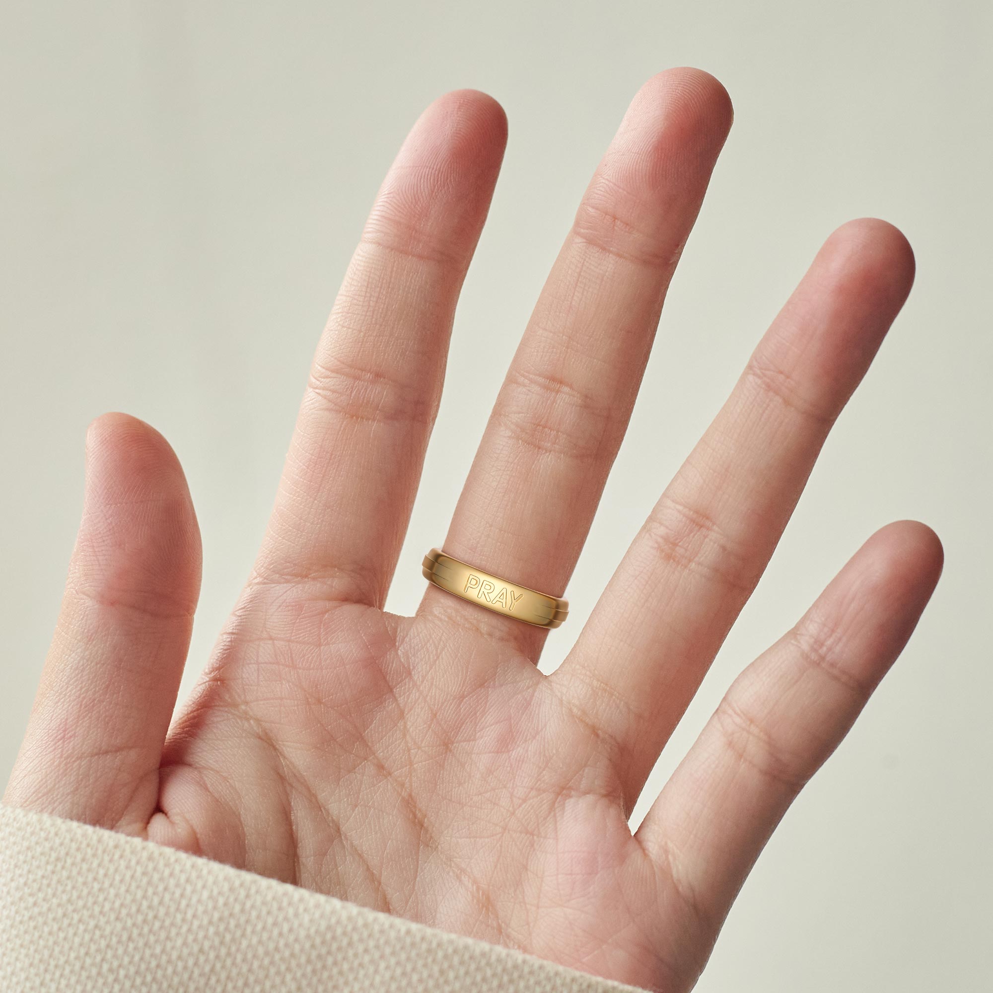 Customized Cross Pray Bands Ring