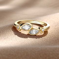 Personalized 'Together in Faith' Jesus Fish Toi Et Moi Promise Ring