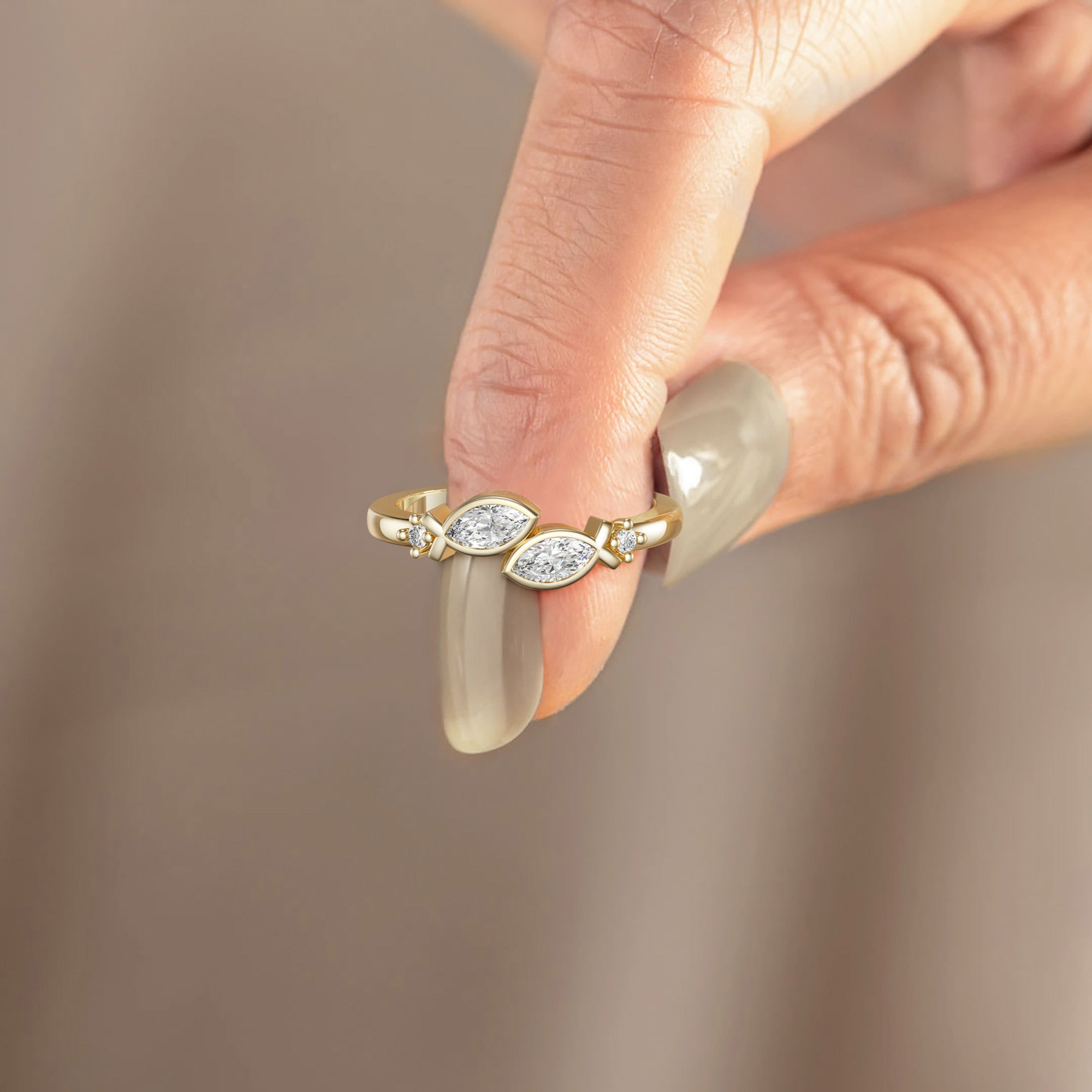 Personalized 'Together in Faith' Jesus Fish Toi Et Moi Promise Ring