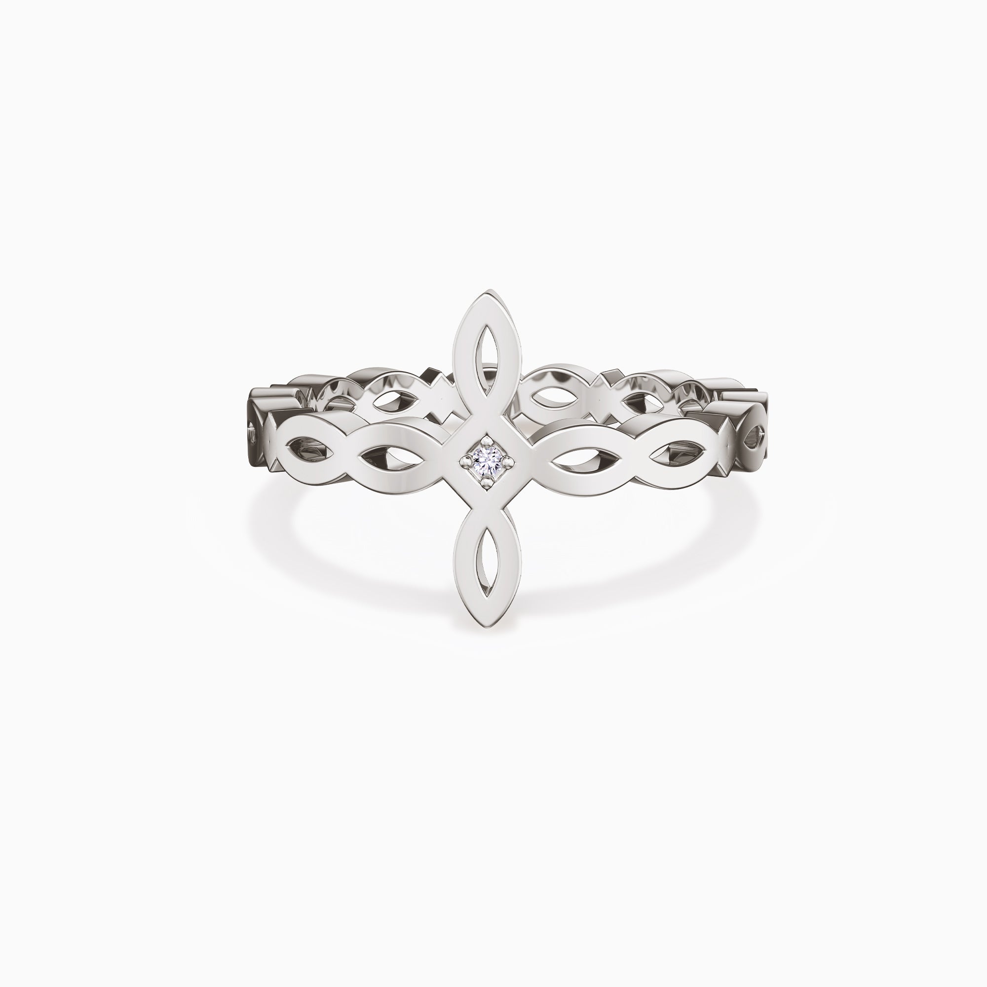 Divine Harmony Ichthys Cross Faith Protection Statement Ring