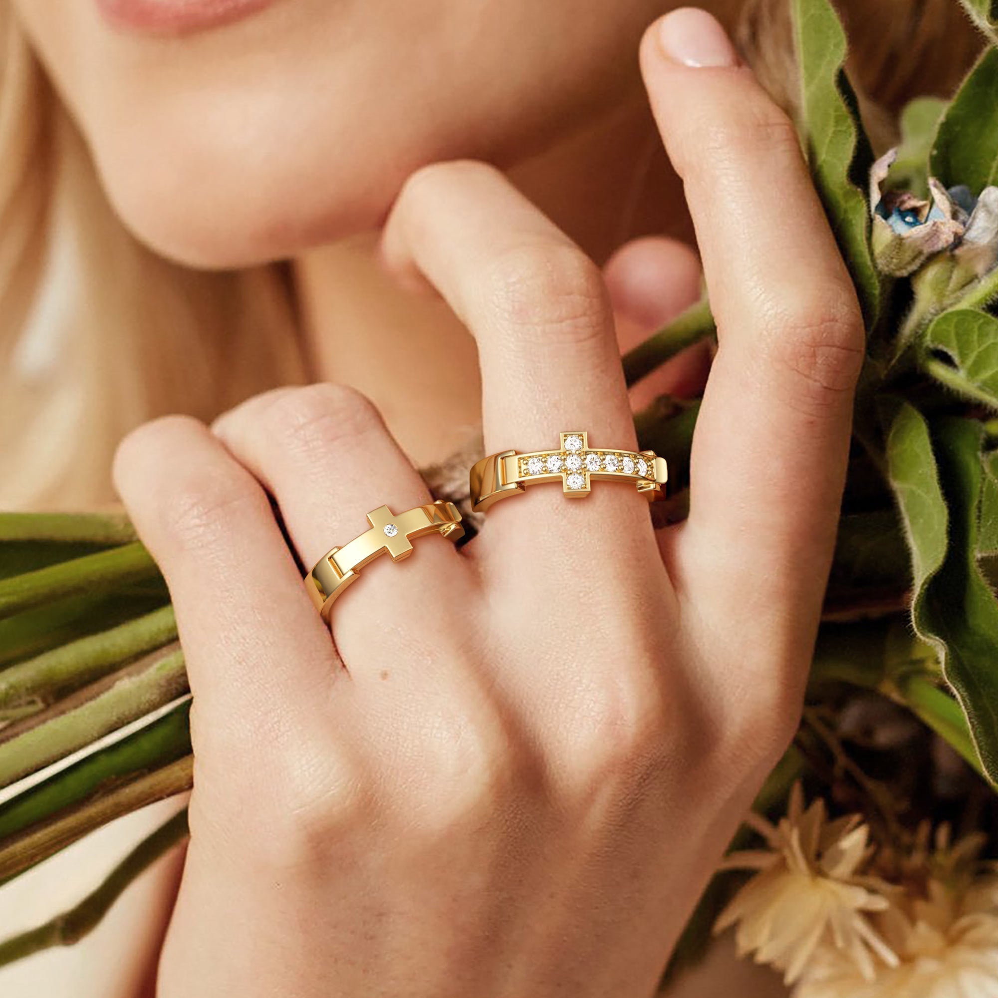 Personalized Eternal Love Cross Promise Ring